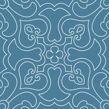 Seamless floral tiling pattern Stock Illustration