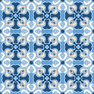Seamless floral tiling pattern Stock Illustration