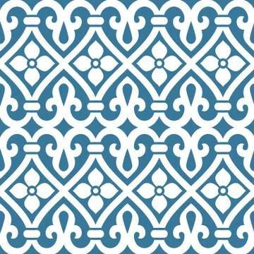Seamless floral tiling pattern Stock Illustration