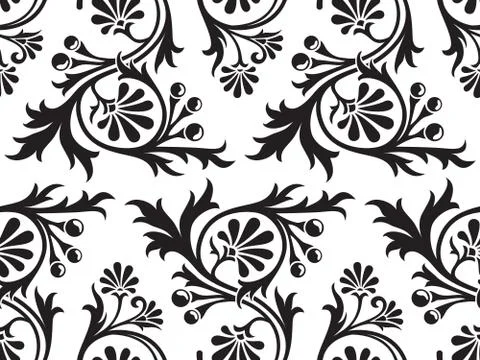 Seamless floral tiling pattern Stock Illustration
