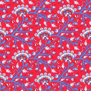 Seamless floral vector pattern with clusters of indian festival flower Illustrazione stock