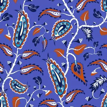 Seamless floral vector pattern with clusters of indian festival flower Stock Illustration