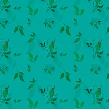 Seamless floral vector pattern Stock Illustration