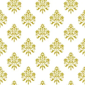 Seamless floral vector pattern Stock Illustration