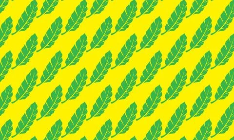 Seamless floral vector pattern with vintage yellow and green wavy lines, fabric  Illustrazione stock