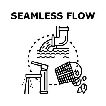 Seamless flow concept vector illustration Stock Illustration