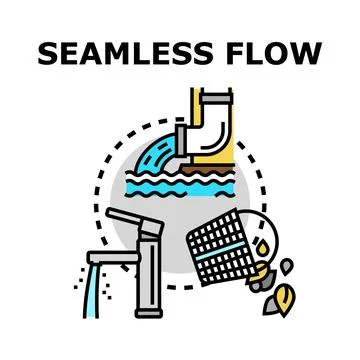 Seamless flow concept vector illustration Stock Illustration