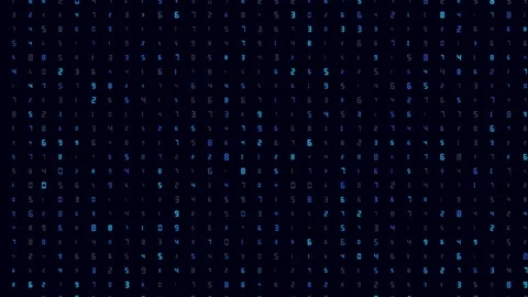 Seamless Flow of Glowing Digital Numeric Code Matrix Stock Footage 314198164