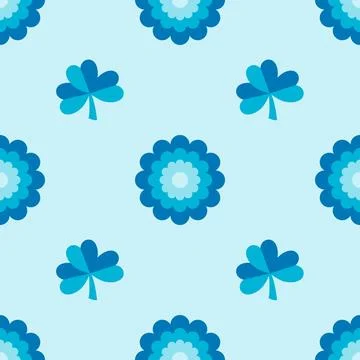 Seamless flower and leaf pattern for gift wrapping, dress, skirt, digital pap Illustrazione stock