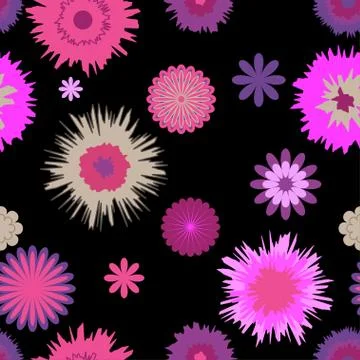 Seamless flower background Stock Illustration