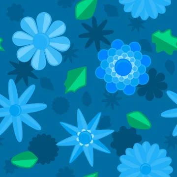 Seamless flower background Stock Illustration