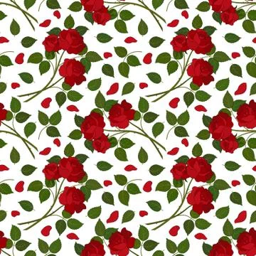 Seamless Flower Background Illustrazione stock