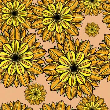 Seamless flower design pattern 스톡 일러스트