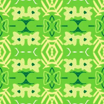 Seamless flower folk pattern. Abstract ethnic print. Watercolor batik background イラスト素材