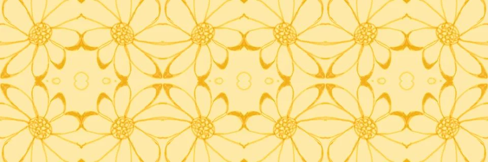 Seamless flower folk pattern. Abstract ethnic print. Watercolor batik background Illustrazione stock