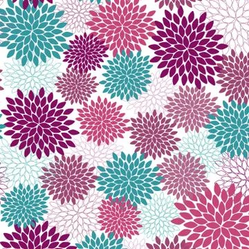 Seamless flower Stock Illustration