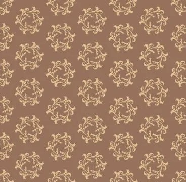Seamless flower pattern. Abstract floral ornament. Brocade Texture Stock Illustration