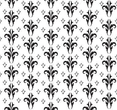 Seamless flower pattern. Abstract floral ornament. Brocade Texture Stock Illustration