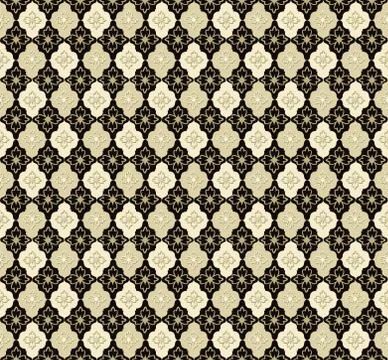 Seamless flower pattern. Abstract floral ornament. Brocade Texture Stock Illustration