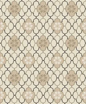 Seamless flower pattern. Abstract floral ornament. Brocade Texture Stock Illustration