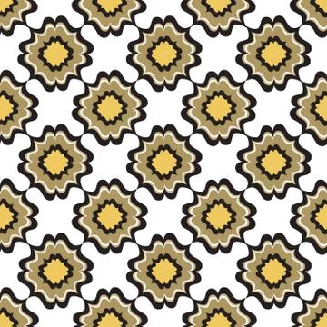 Seamless flower pattern. Abstract floral ornament. Oriental Texture Stock Illustration