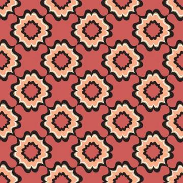 Seamless flower pattern. Abstract floral ornament. Oriental Texture Stock Illustration