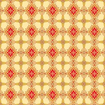 Seamless flower pattern Abstract floral ornament. Oriental fabric texture Stock Illustration