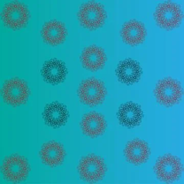 Seamless flower pattern abstract red and blue Stock Illustration