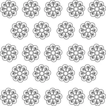 Seamless flower pattern abstract vector design Illustrazione stock