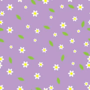 Seamless flower pattern camomile Stock Illustration