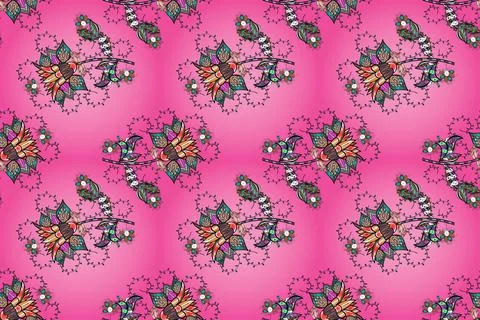 Seamless flower pattern can be used for wallpaper, website background, wrapping Stock Illustration
