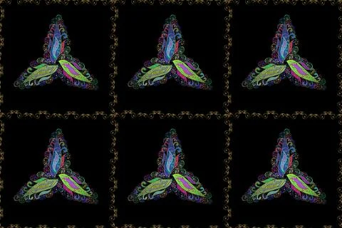 Seamless flower pattern can be used for wallpaper, website background, wrapping Illustrazione stock