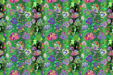 Seamless flower pattern can be used for wallpaper, website background, wrapping Illustrazione stock