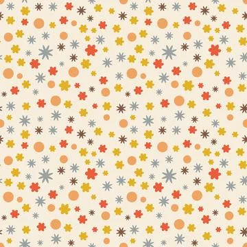 Seamless flower pattern element vector shape doodle floral abstract texture.. Illustrazione stock