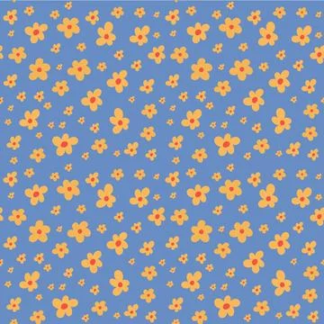 Seamless flower pattern element vector shape doodle floral abstract texture.. 스톡 일러스트