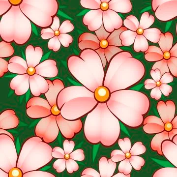 Seamless flower pattern Illustrazione stock