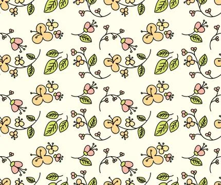 Seamless Flower Pattern Stock Illustration