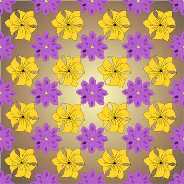 Seamless flower pattern Stock Illustration