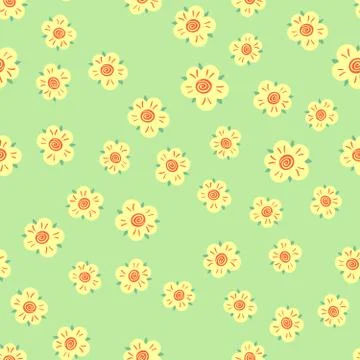 Seamless Flower Pattern Stock Illustration