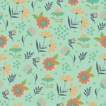 Seamless flower pattern Stock Illustration