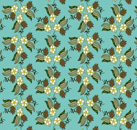 Seamless flower pattern Stock Illustration