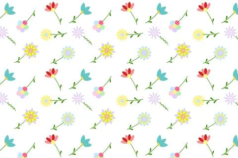 Seamless Flower Pattern. Stock Illustration