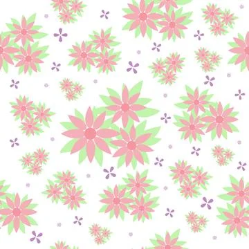 Seamless flower pattern  texture. Vector art design illustration イラスト素材