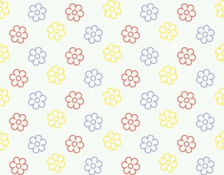 Seamless flower pattern vector background Illustrazione stock