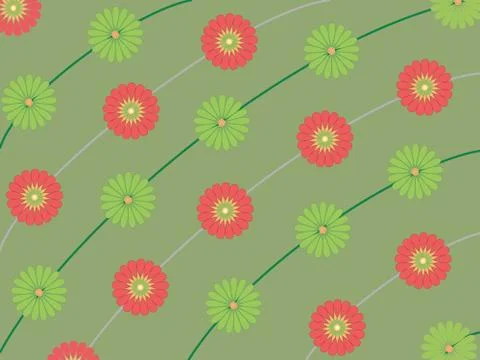 Seamless flowers Illustrazione stock