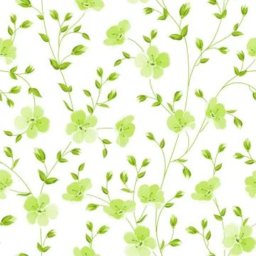Seamless flowers pattern. Stock Illustration