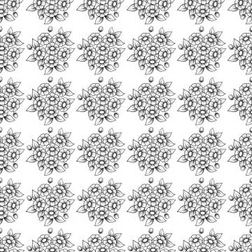 Seamless flowers pattern Stock Illustration