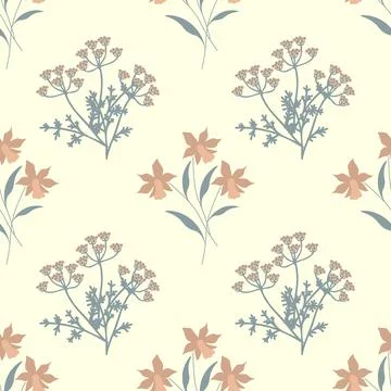 Seamless flowers pattern Stock Illustration
