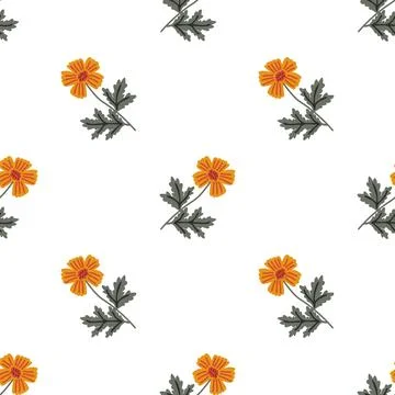 Seamless flowers pattern Stock Illustration