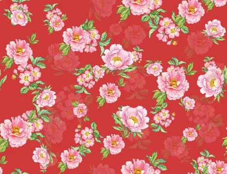 Seamless flowers pattern. for textile, wallpaper, pattern fills, covers, surface Stock Illustration